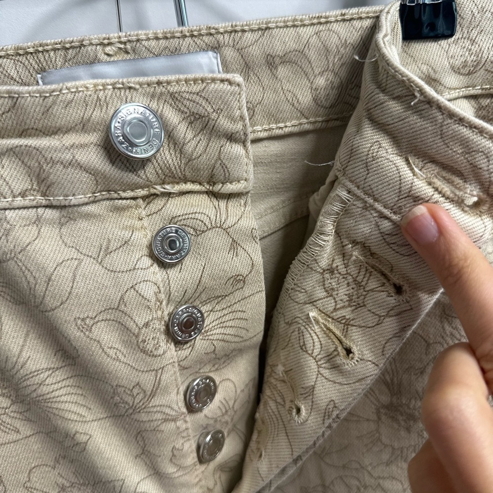 Zara Beige Straight Leg Women's Jeans - Picture 3 of 6